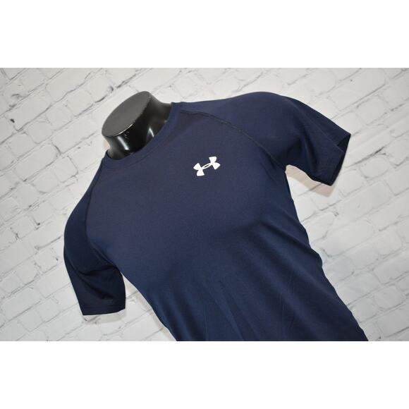 Under Armour Gym Shirt Mens Size Small Blue HeatGear Performance Blue - Picture 1 of 6
